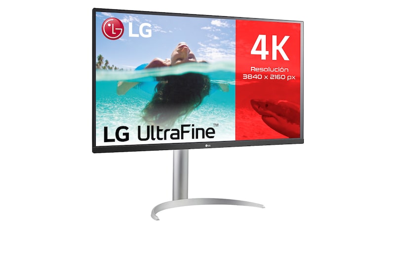 LG 32UP550N-W - Monitor para creadores LG 4K UHD (Panel VA: 3840x2160, HDR10, DCI-P3 >90%, 3000:1 AMD FreeSync™); diag. 80cm; Conectividad: HDMIx2, DPx1, USB-C™x1, USB-Ax2; Regulable en inclinación, altura y giro, 32UP550N-W