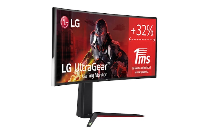 LG 34GN850-B - Monitor Gaming LG UltraGear (Panel NanoIPS: 3440x1440P, 400nit, 1000:1, DCI-P3>98%, 1ms); diag. 86,7cm; entr.: HDMIx2, DPx1, USB-Ax3; AMD Freesync Premium & G-Sync Compatible, G, 34GN850-B
