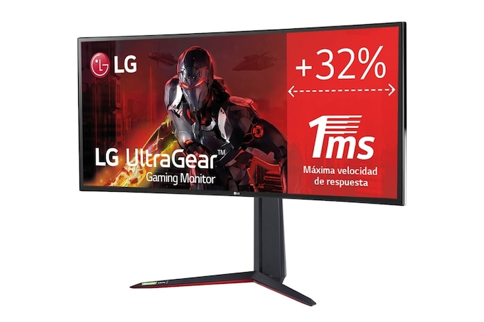 LG Monitor Gaming LG UltraGear (Panel NanoIPS: 3440x1440P, 400nit, 1000:1, DCI-P3>98%, 1ms); diag. 86,7cm; entr.: HDMIx2, DPx1, USB-Ax3; AMD Freesync Premium & G-Sync Compatible, G, 34GN850W-B