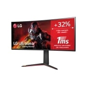 LG 34GP950G-B - Monitor Gaming Curvo LG UltraGear™ (Panel Nano IPS: 3440x1440p, 21:9, 250 cd/m², 1000:1, 144Hz, 1ms); entradas: DP x1, HDMI x1, USB-A x3; G-Sync™Ultimate, 34GP950G-B