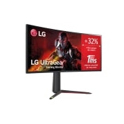 LG 34GP950G-B - Monitor Gaming Curvo LG UltraGear™ (Panel Nano IPS: 3440x1440p, 21:9, 250 cd/m², 1000:1, 144Hz, 1ms); entradas: DP x1, HDMI x1, USB-A x3; G-Sync™Ultimate, 34GP950G-B
