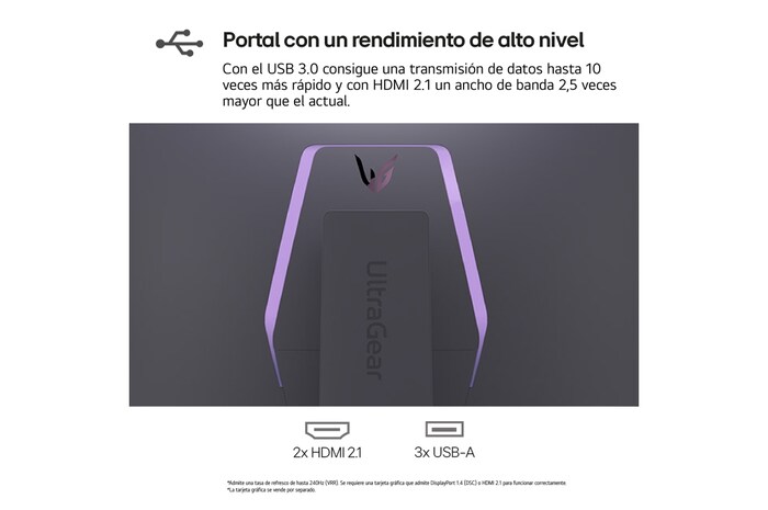 LG UltraGear™ de 34 pulgadas Monitor Gaming OLED WQHD Curvo de 240Hz | 0,03ms tiempo de respuesta, Compatible con G-SYNC®, FreeSync™ Premium Pro, 34GS95QW-B.EEU
