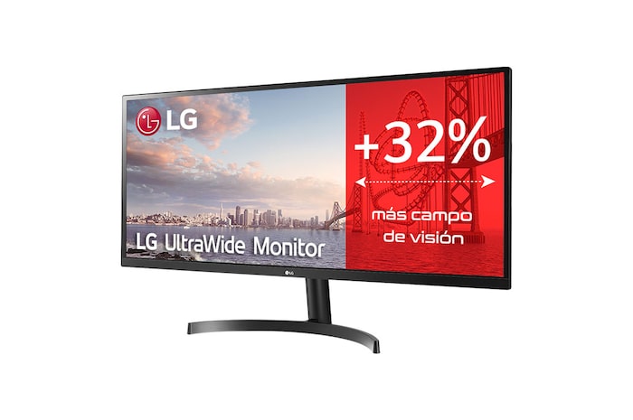 LG 34WL50S-B - Monitor Ultrapanoramico 21:9 LG UltraWide (Panel IPS: 2560x1080, 250cd/m², 1000:1, sRGB >99%); entr.: HDMIx2; HDR10, altavoces 2x5W; Ajust. en inclinación., 34WL50S-B