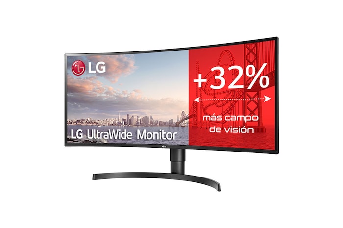 LG 34WL85C-B - Monitor Ultrapanoramico 21:9 LG UltraWide (Panel IPS: 3440x1440, 300cd/m², 1000:1, sRGB >99%, curvo); diag. 86,72; entr.: DPx1, HDMIx2, USB-Ax3; HDR10; Ajust. en altura e inclinación., 34WL85C-B