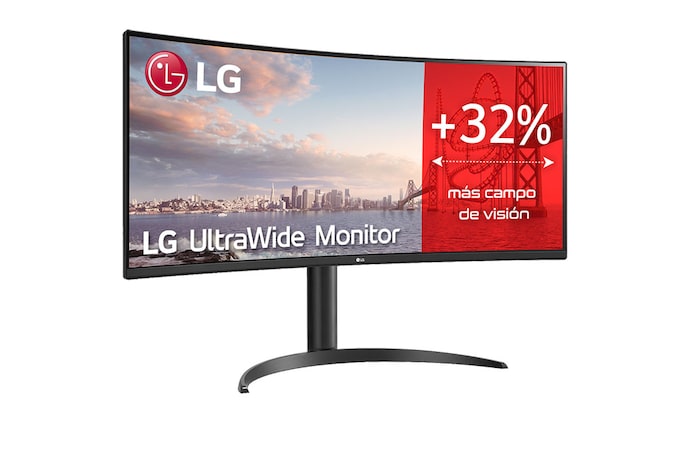 LG 34WP75C-B - Monitor Ultrapanorámico 21:9 LG UltraWide (Panel VA: 3440x1440, 160Hz, 300cd/m², 3000:1, sRGB>99%, curvo); AMD FreSync™ Premium; 5ms (1ms con MBR); HDR10; Estabilizador de Negros; USB Type-C™., 34WP75C-B