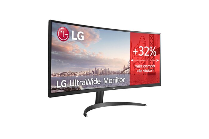 LG 34WQ60C-B - Monitor Ultrapanoramico 21:9 LG UltraWide (Panel IPS:3440x1440, 300cd/m², 1000:1, sRGB >99%); Inclinación 5~15º; entr.: HDMIx2; 2PBP; Ajust. en inclinación., 34WQ60C-B