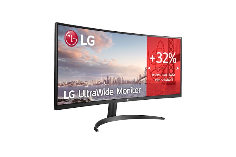 LG 34WQ60C-B - Monitor Ultrapanoramico 21:9 LG UltraWide (Panel IPS:3440x1440, 300cd/m², 1000:1, sRGB >99%); Inclinación 5~15º; entr.: HDMIx2; 2PBP; Ajust. en inclinación., 34WQ60C-B