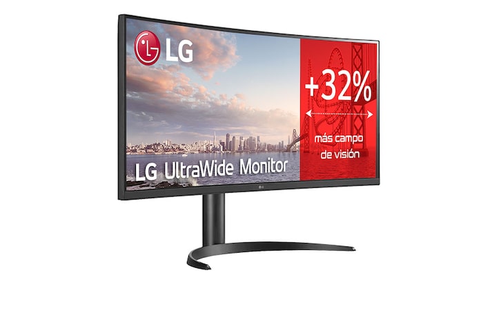 LG Monitor Ultrapanoramico 21:9 LG UltraWide (Panel IPS:3440x1440, 300cd/m², 1000:1, sRGB >99%); diag. 86,42cm; entr.: HDMIx2; RJ45; 2PBP; Ajust. en inclinación., 34WQ75C-B