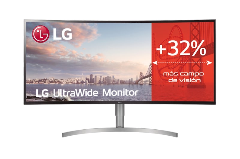 LG  Monitor  ULTRAWIDE 38WK95C-W.AEU de 38" (CURVE) 95,29 cm con panel 3840 x 1600 (QHD+) IPS, G, 38WK95C-W