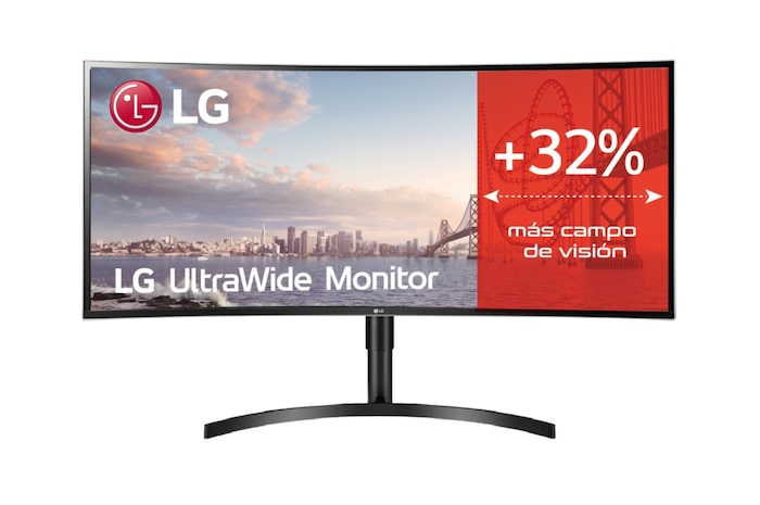LG 38WN75C - Monitor Ultrapanoramico 21:9 LG UltraWide (Panel IPS: 3840x1600, 300cd/m², 1000:1, sRGB>99%, curvo); diag. 95,3cm; entr.: HDMIx2, DPx1, Thunderbolt™ 3; Ajust. en altura e inclinación., 38WN75C-B