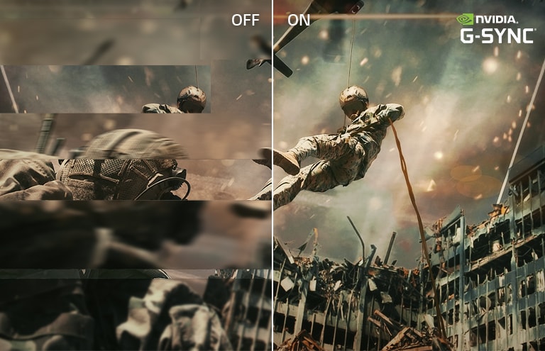 El monitor G-SYNC® Compatible minimiza la fragmentación de la pantalla y los cuadros interrumpidos para que la experiencia de juego sea más fluida y más rápida.