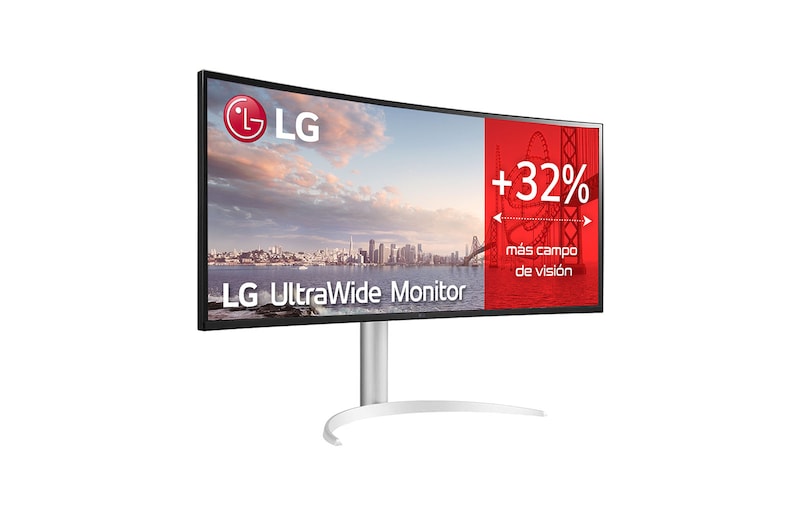 LG 38WQ75C-B - Monitor Ultrapanoramico 21:9 LG UltraWide (Panel IPS:3840x1600, 300cd/m², 1000:1, DCI-P3 >95%); diag. 95,3cm; entr.: HDMIx2, DPx1; 2PBP; Ajust. en inclinación., 38WQ75C-W