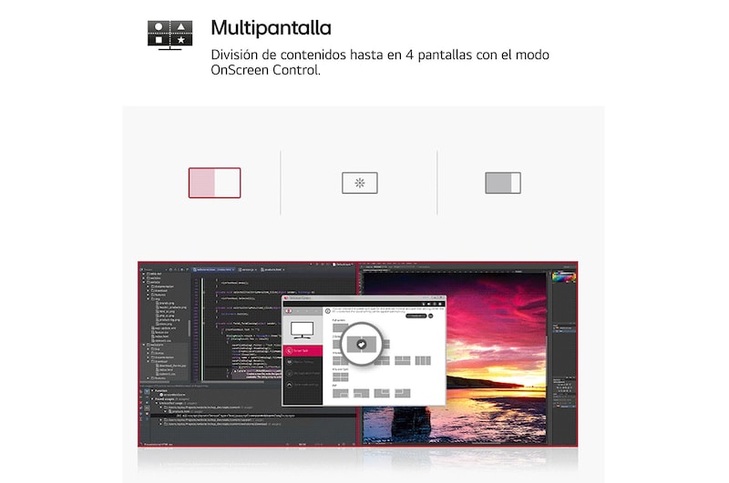 LG Outlet Monitor Ultrapanorámico 21:9 LG UltraWide WQHD+, IPS, diag. 95,2cm, curvo 2300R, HDMI 2.1, Display Port, USB-C, altavoces, altura, inclinación y giro., 38WR85QC-W.OUTLET