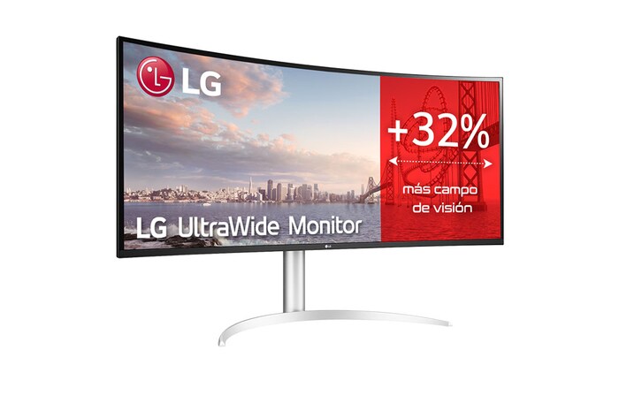 LG 40WP95C-W - Monitor Ultrapanorámico 21:9 LG UltraWide™ (Panel Nano IPS: 5120x2160, 300cd/m², 1000:1, DCI-P3>98%, curvo);entr.: HDMIx2, DPx1, USB-Cx1, USB-Ax2; HDR10; Daisy Chain; Modo PBP; altavoces 2x10W; Ajust. en altura e inclinación. Blanco., 40WP95C-W