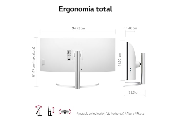 LG Outlet Monitor LG UltraWide 21:9 Curvo 40", 40WP95CP-W.OUTLET