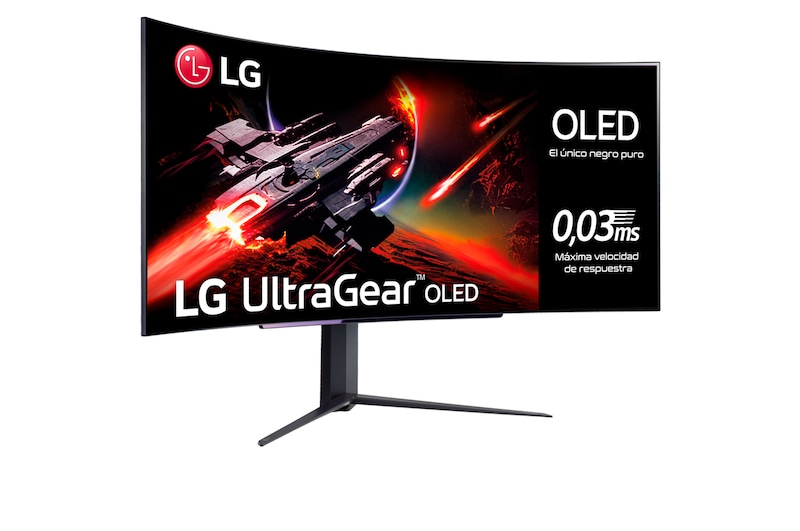 LG UltraGear™ de 45 pulgadas Monitor Gaming Curvo OLED WQHD de 240Hz | 0.03ms tiempo de respuesta, Compatible con G-SYNC®, FreeSync™ Premium Pro, 45GR95QE-B