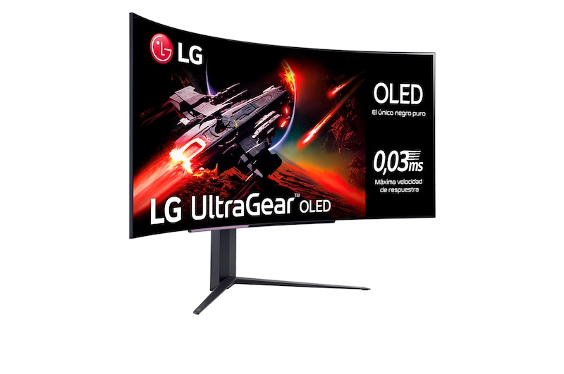 LG UltraGear™ de 45 pulgadas Monitor Gaming Curvo OLED WQHD de 240Hz | 0.03ms tiempo de respuesta, Compatible con G-SYNC®, FreeSync™ Premium Pro, 45GR95QE-B