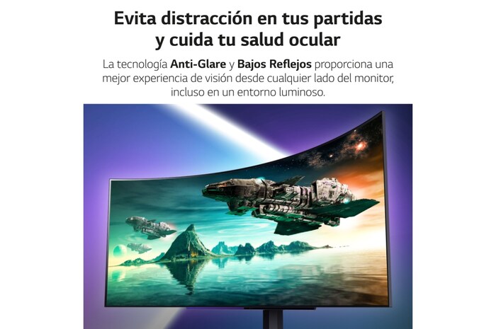 LG UltraGear™ de 45 pulgadas Monitor Gaming Curvo OLED WQHD de 240Hz | 0.03ms tiempo de respuesta, Compatible con G-SYNC®, FreeSync™ Premium Pro, 45GR95QE-B