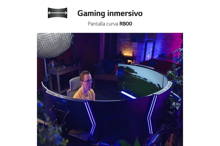 LG UltraGear™ de 45 pulgadas Monitor Gaming Curvo OLED WQHD de 240Hz | 0.03ms tiempo de respuesta, Compatible con G-SYNC®, FreeSync™ Premium Pro, 45GR95QE-B