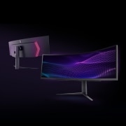LG Outlet Monitor gaming LG UltraGear (VA: 5120 x 1440, 32:9, 450cd/m², 2500:1, 1ms, 240Hz, DCI-P3>90%, HDR10); diag. 123.8cm; entr.: HDMI 2.1 x2, DPx1, USB-Ax3; AMD FreeSync™ Premium,Hexagon Lighting., 49GR85DC-B.OUTLET