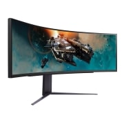 LG Outlet Monitor gaming LG UltraGear (VA: 5120 x 1440, 32:9, 450cd/m², 2500:1, 1ms, 240Hz, DCI-P3>90%, HDR10); diag. 123.8cm; entr.: HDMI 2.1 x2, DPx1, USB-Ax3; AMD FreeSync™ Premium,Hexagon Lighting., 49GR85DC-B.OUTLET