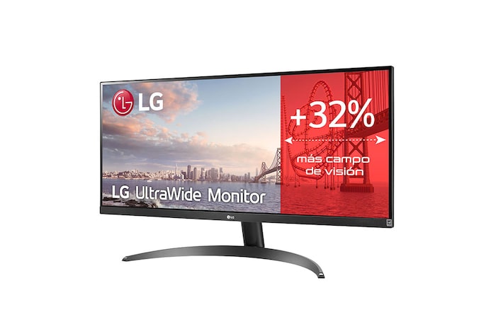 LG Monitor Ultrapanorámico 21:9 LG UltraWide (Panel IPS: 2560x1080, 250cd/m², 1000:1, sRGB>99%); diag. 73cm; entr.: HDMIx2; Ajust. en inclinación., 29WP500-B