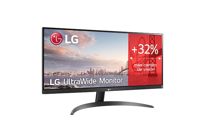 LG Monitor Ultrapanorámico 21:9 LG UltraWide (Panel IPS: 2560x1080, 250cd/m², 1000:1, sRGB>99%); diag. 73cm; entr.: HDMIx2; Ajust. en inclinación., 29WP500-B