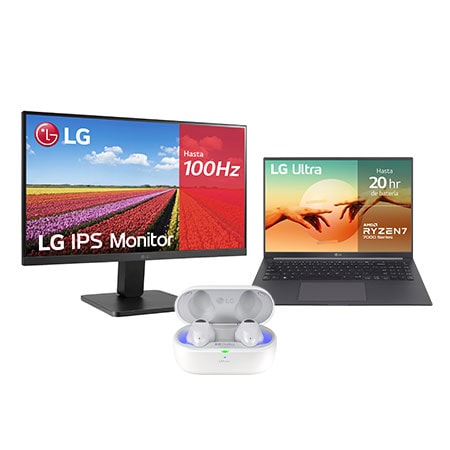 LG Kit Home Office - 16U70R-G + 27MR400-B + T90S blanco, 16U7027MR-W.EEU
