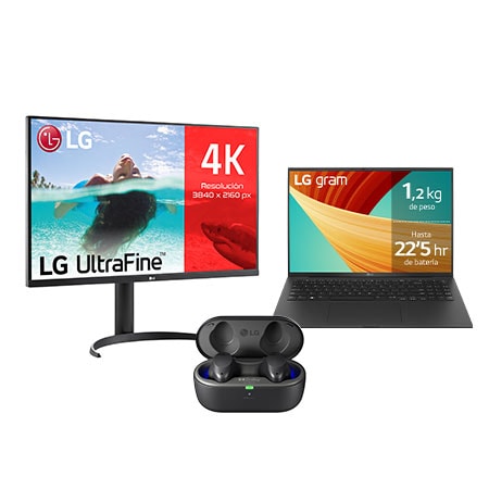 Vista frontal de Kit Home Office Pro+ - 16Z90R-E + 32UR550-B + T90S negro 16Z9032UR-B.EEU