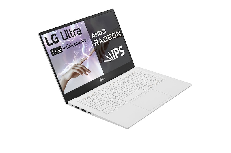 LG Ultra 13U70Q Windows 11 Home-Portátil ultraligero de 13'' FHD IPS (980g, autonomía 11,5h, AMD Ryzen™ 5700, 16GB RAM, 512GB SSD NVMe) Blanco - Teclado Español, 13U70Q-G.AA75B