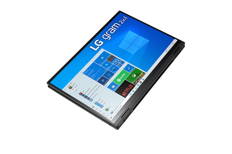 LG gram 14T90P-G.AA78B <br>Windows 10 Home (LG recomienda Windows 11 Pro para empresa)  – Portátil convertible 2en1 ultraligero de 35,5cm (14'') WUXGA 16:10 IPS (1,2kg, autonomía 16,5h, Intel EvoTM i7 11ª gen., Iris Xe, 16GB RAM, 512GB SSD NVMe) Negro - Teclado Español, 14T90P-G-AA78B