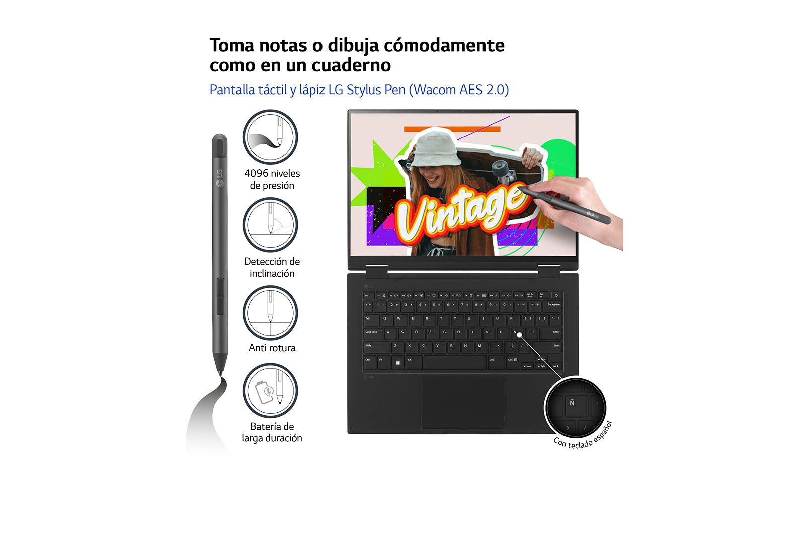 LG gram 14T90R/ Windows 11 Home/ i7/ 16GB/ 512GB SSD/ 1,25Kg/ 24,5h, 14T90R-G.AA75B
