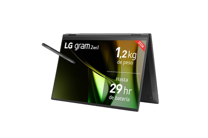 LG gram 2 en 1 de 14 pulgadas Laptotp Ligero con Pantalla táctil y 16GB RAM Intel® Core™ Ultra 7 | Windows 11, Pantalla IPS Antirreflejo, 14T90S-G.AA75B