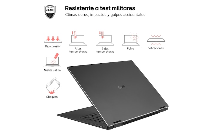 LG gram 2 en 1 de 14 pulgadas Laptotp Ligero con Pantalla táctil y 16GB RAM Intel® Core™ Ultra 7 | Windows 11, Pantalla IPS Antirreflejo, 14T90S-G.AA75B