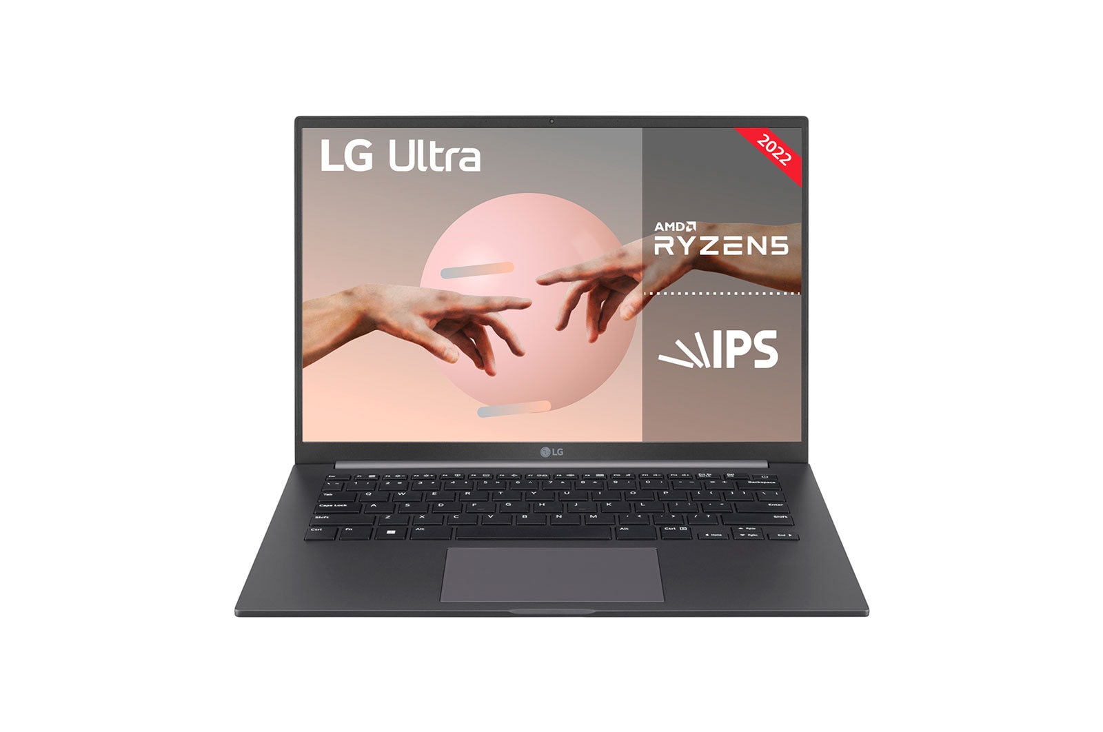 LG Ultra 14U70Q Windows 11 Pro-Portátil ultraligero de 35,5cm (14'') WQXGA IPS (1,4kg, autonomía 11,5h, AMD Ryzen™ 5625U, 8GB RAM, 256GB SSD NVMe) Plateado - Teclado Español, 14U70Q-G.AP52B