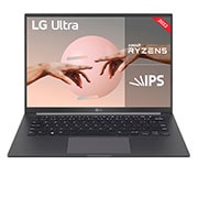 LG Ultra 14U70Q Windows 11 Pro-Portátil ultraligero de 35,5cm (14'') WQXGA IPS (1,4kg, autonomía 11,5h, AMD Ryzen™ 5625U, 8GB RAM, 256GB SSD NVMe) Plateado - Teclado Español, 14U70Q-G.AP52B