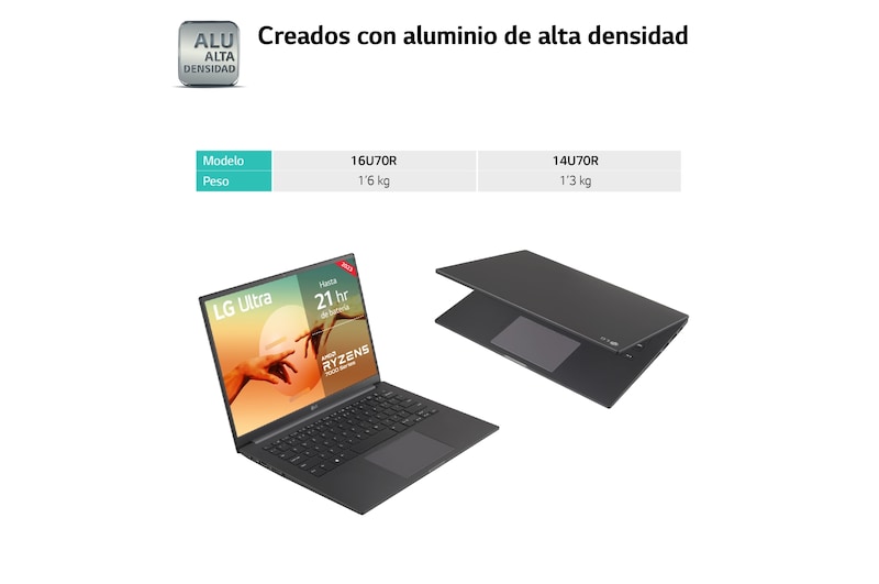 LG Ultra 14U70R/ Windows 11 Home/ R5/ 8GB/ 512GB SSD/ 1,29Kg/ 21h, 14U70R-G.AR56B