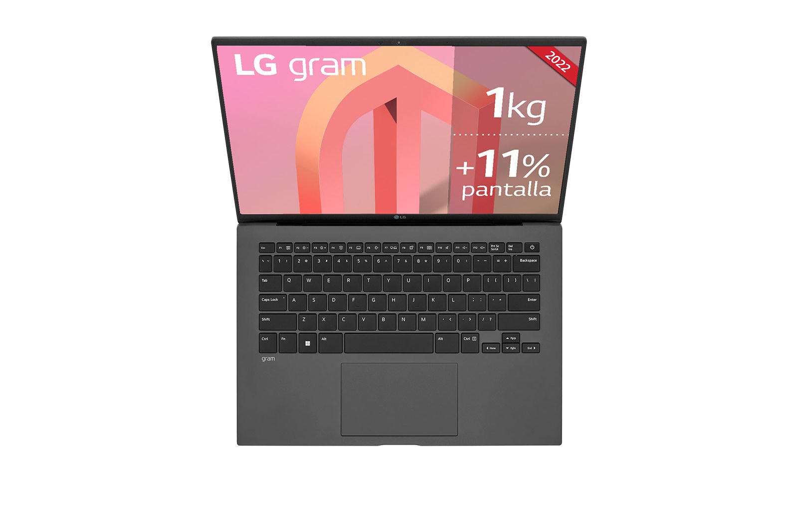 LG gram 14Z90Q Windows 11 Home - Portátil ultraligero de 35,56cm (14") WUXGA 16:10 IPS (1kg, autonomía 14h. Intel EvoTM i5 12ª gen., Iris Xe,  8GB RAM, 512GB SSD NVMe) Plata - Teclado Español, 14Z90Q-G.AA56B