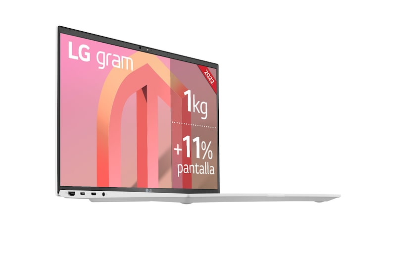 LG gram 14Z90Q Windows 11 Home - Portátil ultraligero de 35,56cm (14") WUXGA 16:10 IPS (1kg, autonomía 18,5h. Intel EvoTM i7 12ª gen., Iris Xe,  16GB RAM, 512GB SSD NVMe) Blanco - Teclado Español, 14Z90Q-G.AA74B