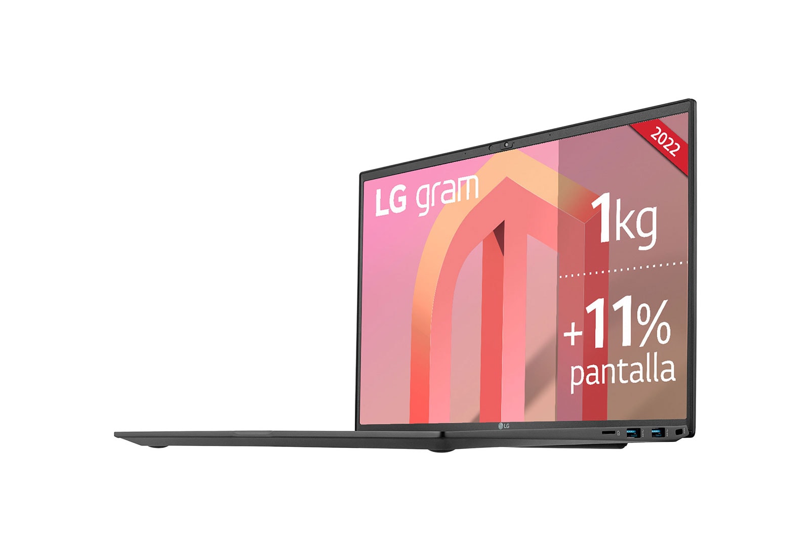 LG gram 14Z90Q Windows 11 Home - Portátil ultraligero de 35,56cm (14") WUXGA 16:10 IPS (1kg, autonomía 14h. Intel EvoTM i7 12ª gen., Iris Xe,  32GB RAM, 1TB SSD NVMe) Negro - Teclado Español, 14Z90Q-G.AD78B