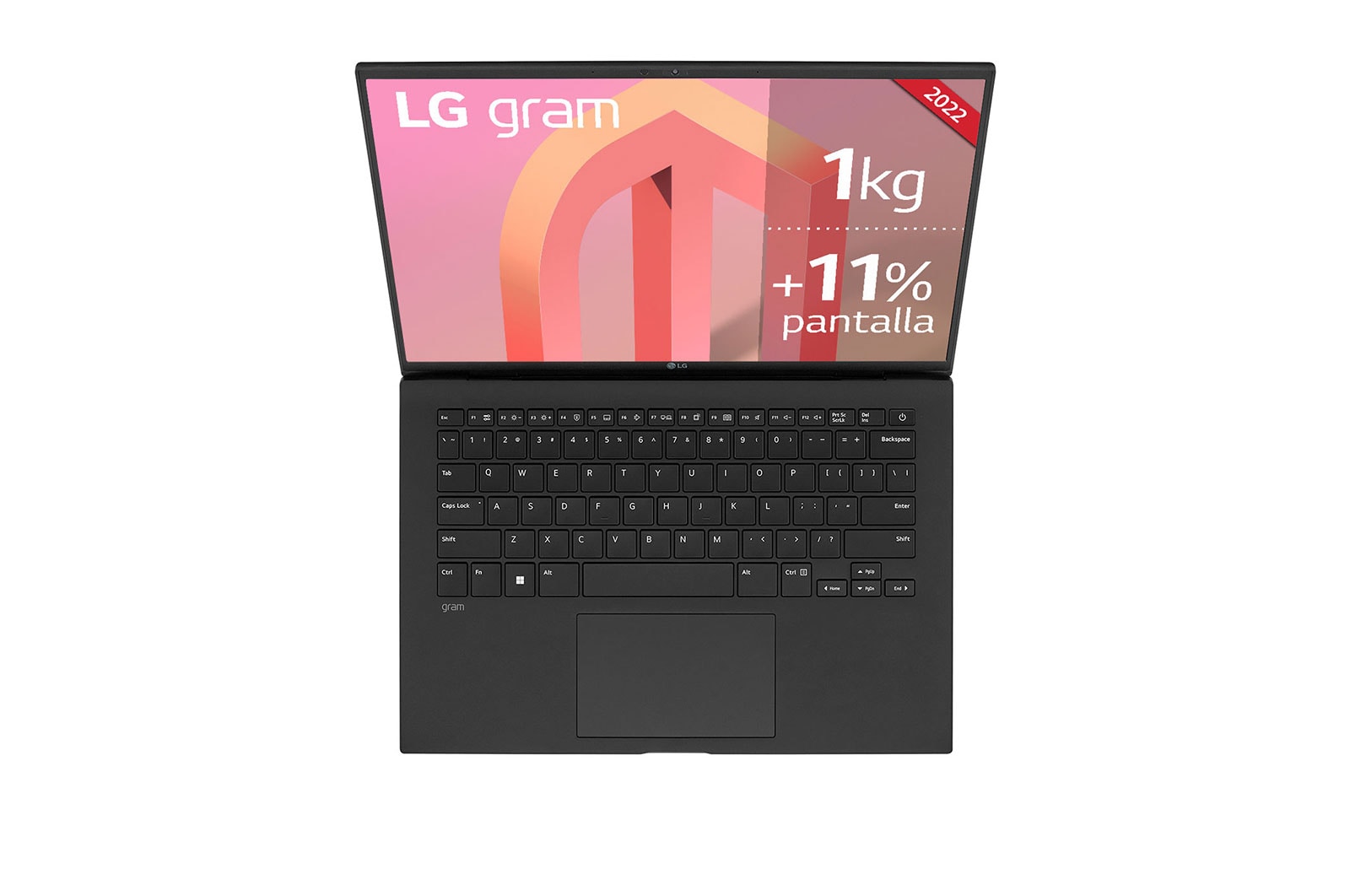 LG gram 14Z90Q Windows 11 Home - Portátil ultraligero de 35,56cm (14") WUXGA 16:10 IPS (1kg, autonomía 14h. Intel EvoTM i7 12ª gen., Iris Xe,  32GB RAM, 1TB SSD NVMe) Negro - Teclado Español, 14Z90Q-G.AD78B