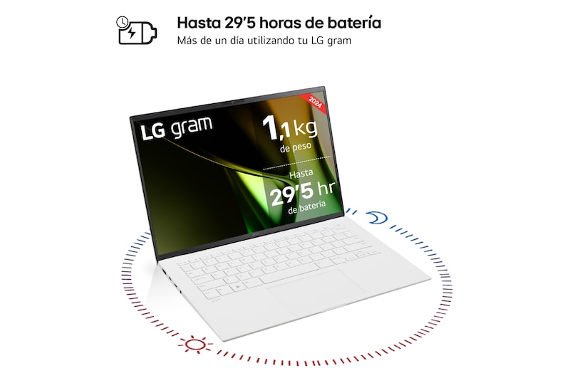 LG gram de 14 pulgadas Laptop Ligero de 16GB RAM Intel® Core™ Ultra 7 | Windows 11, Pantalla IPS Antirreflejo, 14Z90S-G.AA74B