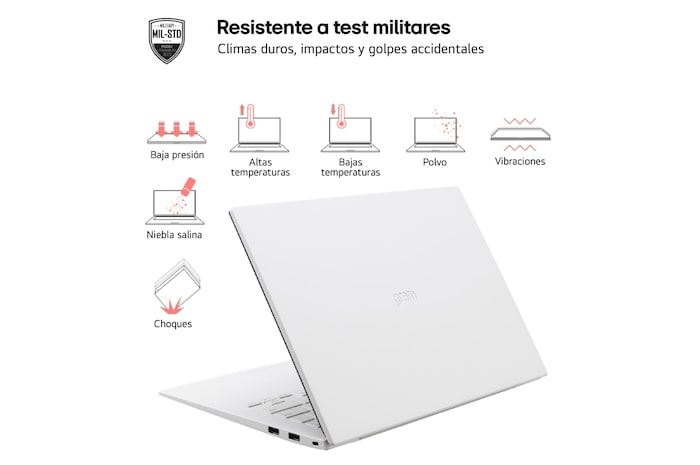 LG Portátil 14" LG gram 14Z90S, Windows 11 Home, Intel® Core™ Ultra7 , 16 GB RAM , 512 GB SSD,  Panel IPS Touch  (1920*1200), Ligero, 1.120 g , 29.5h,  AI, Blanco, 14Z90S-G.AA74B