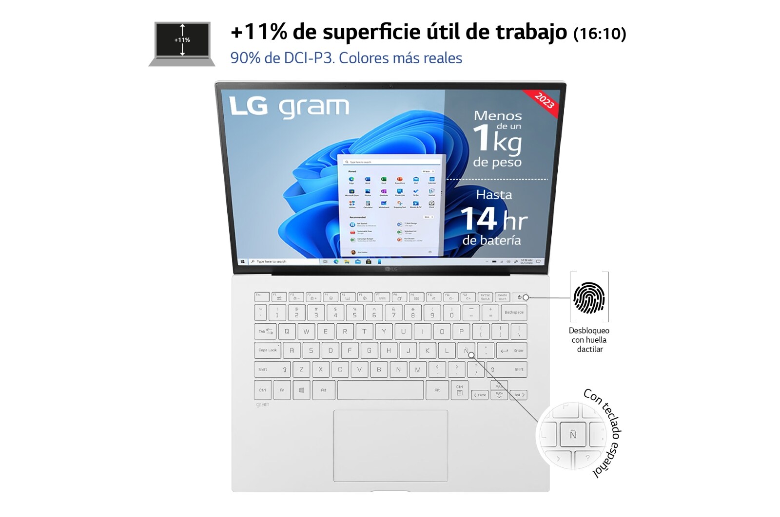 LG gram 14ZB90R/ Windows 11 Home/ i7/ 16GB/ 512GB SSD/ 1Kg/ 24,5h, 14ZB90R-G.AA74B