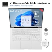 LG gram 14ZB90R/ Windows 11 Home/ i7/ 16GB/ 512GB SSD/ 1Kg/ 24,5h, 14ZB90R-G.AA74B