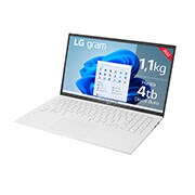 LG gram 15Z90Q Windows 11 Home - Portátil ultraligero de 39,6cm (15") FHD 16:9 IPS (1,1kg, autonomía 13h. Intel Evo<sup>TM</sup> i7 12ª gen., Iris Xe,  16GB RAM, 512GB SSD NVMe) Blanco - Teclado Español, 15Z90Q-G.AA74B