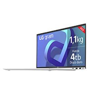 LG gram 15Z90Q Windows 11 Home - Portátil ultraligero de 39,6cm (15") FHD 16:9 IPS (1,1kg, autonomía 13h. Intel Evo<sup>TM</sup> i7 12ª gen., Iris Xe,  16GB RAM, 512GB SSD NVMe) Blanco - Teclado Español, 15Z90Q-G.AA74B