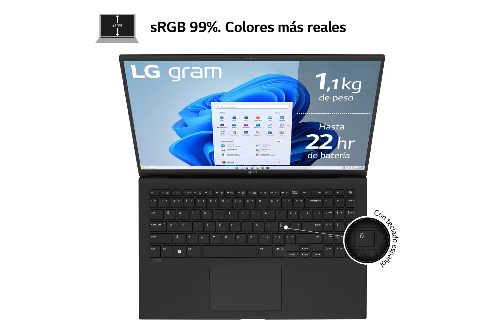 LG gram 15Z90R/ Windows 11 Home/ i7 /16GB/ 512GB SSD/ 1,14Kg /22h, 15Z90R-G.AA75B