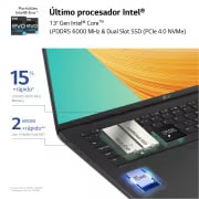 LG gram 15Z90R/ Windows 11 Home/ i7 /16GB/ 512GB SSD/ 1,14Kg /22h, 15Z90R-G.AA75B