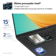 LG gram 15Z90R/ Windows 11 Home/ i7/ 32GB/ 512GB SSD/ 1,14Kg/ 22h, 15Z90R-G.AD76B